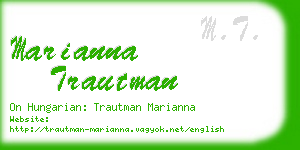 marianna trautman business card